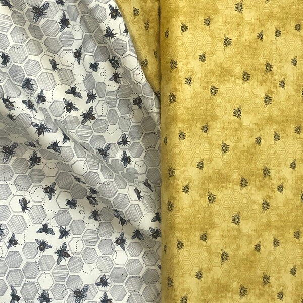 Bees Fabric Etsy