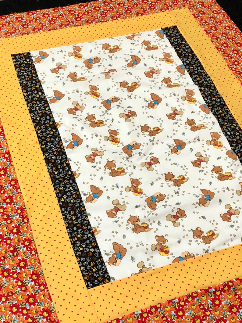 Honey bee teddy bear quilt kit Vintage Precious Moments baby Etsy