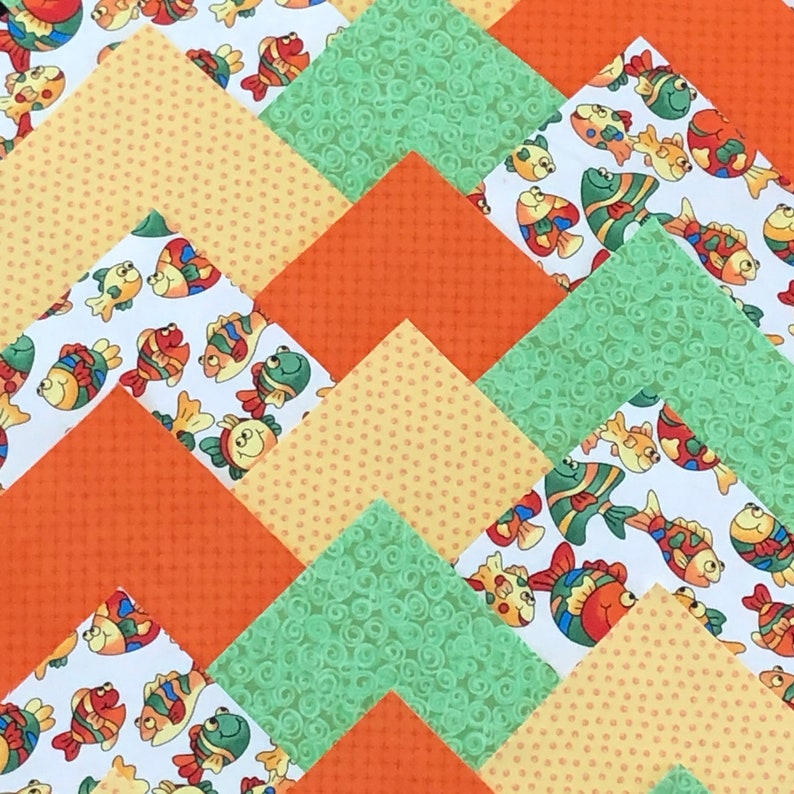 36 fish flannel fabric pre cut 7 flannel square quilt Etsy