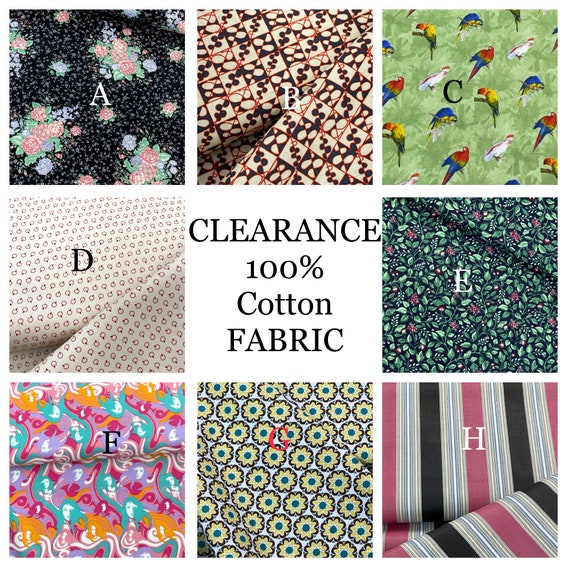 Clearance Fabric by the Yard 
