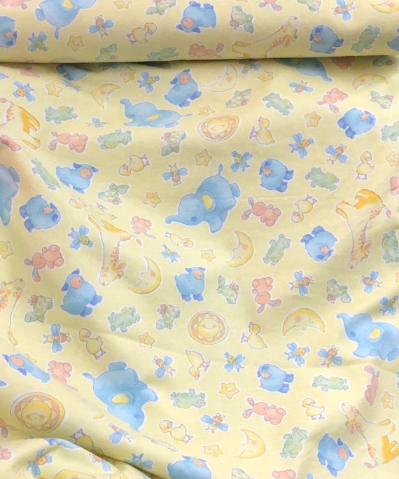 Cotton Fabric DIGITAL Noah/'s Ark Animals Elephant Giraffe Zebra Panda Fox BTY