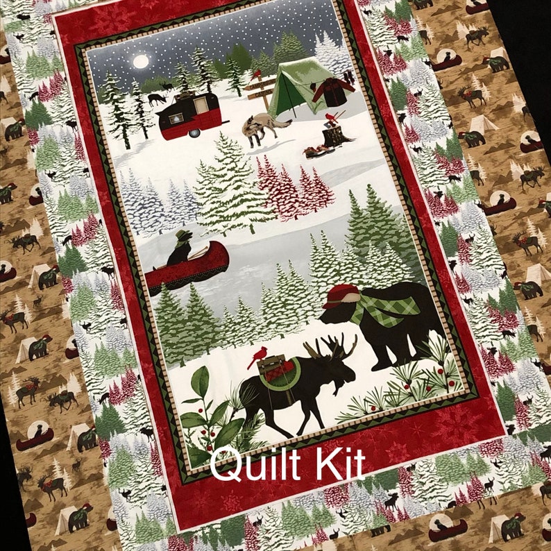 Woodland Haven Quilt Kit Flannel Fabric Lap Quilt Wildlife Etsy