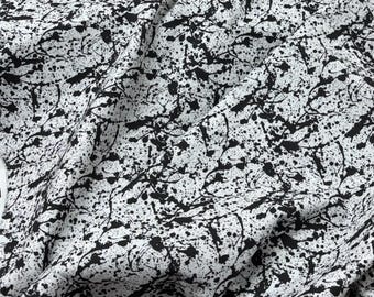 Black white Hipster splatter cotton fabric, quilt fabric, sold by the yard, by Springs Creative
