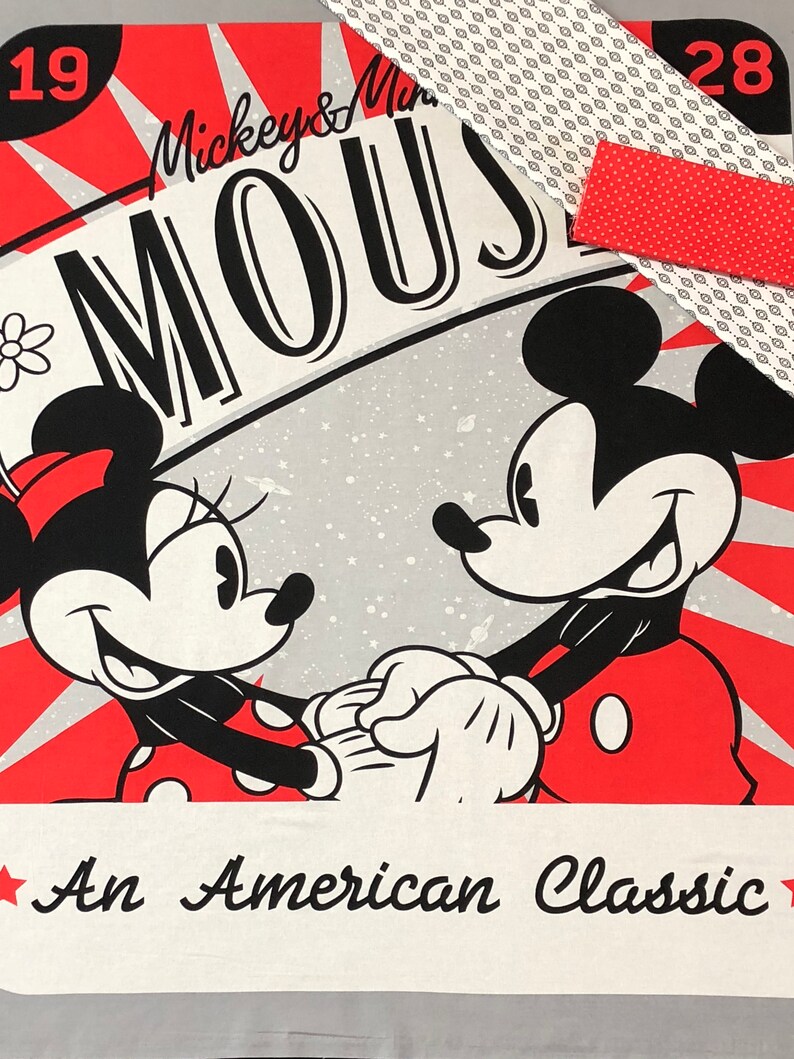 Mickey Mouse Minnie Mouse Boy Girl Baby Quilt Kit Disney Etsy