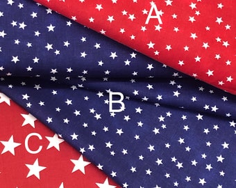 Red White Blue Star Spangle Flag Poly Cotton Fabric 44"W BTY Craft Decor Red White Blue Star Spangle Flag Poly Cotton Fabric 44"W BTY Craft Decor