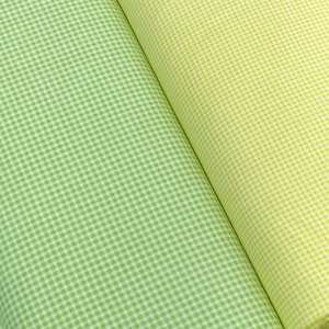 Gingham flannel Plaid check fabric, bright yellow, green, quilting flannel, baby blanket fabric, bedding, sold by the yard