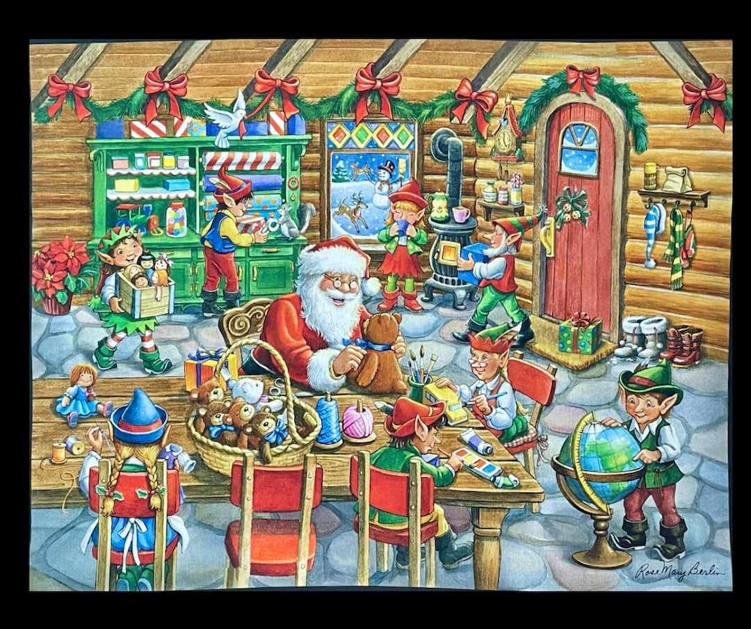 Santa's Workshop, Christmas, Santa Claus, Elf Toy Workshop Santa's Workshop, Christmas, Santa Claus, Elf Toy Workshop