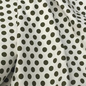 Polka dot green, white, cotton flannel quilting fabric, top quality, by the yard, by Diamond textiles, Holiday fabric, dot to dot image 3