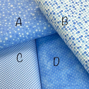 Blue Playtime Flannel by Maywood Studio, shapes, gingham, stars, polka dots, crafts, quilting, sold by the yard, so soft, great quality