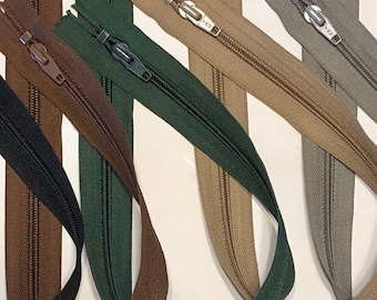 2 way jumpsuit zipper, Ziplon YKK coil zippers, nylon coil, discount priced to sale 22 inches long