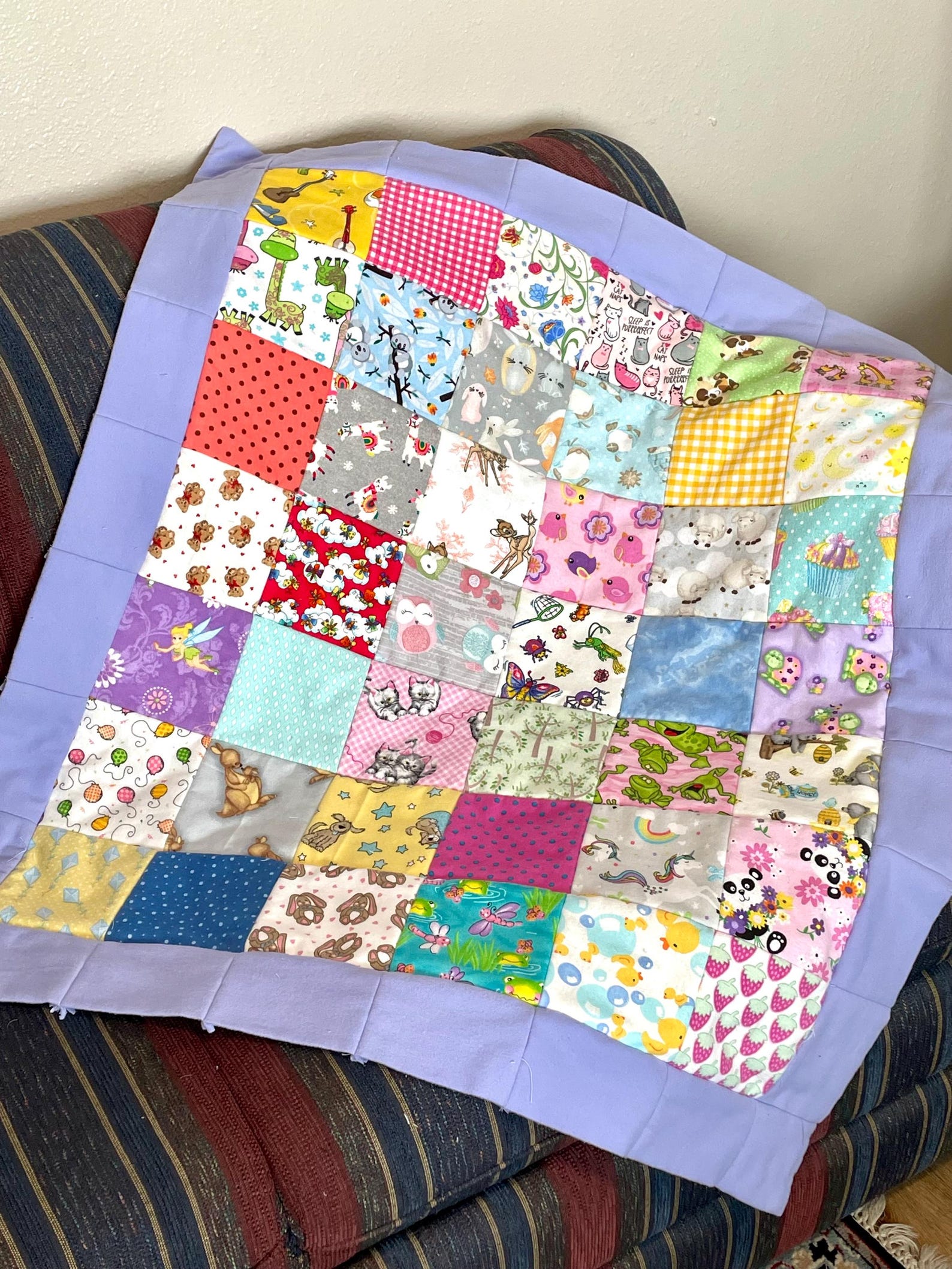 I SPY Rag Quilt Made From 6