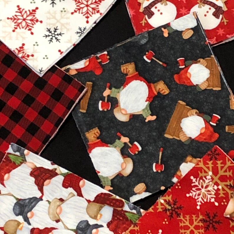 64 Timber Gnomies 7 Pre Cut FLANNEL Square Bundle Etsy