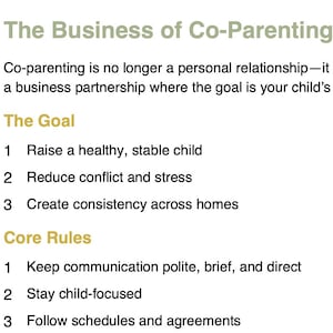 Child-Centered Co-Parenting Guide | Calm Communication, Boundaries (PDF Download)