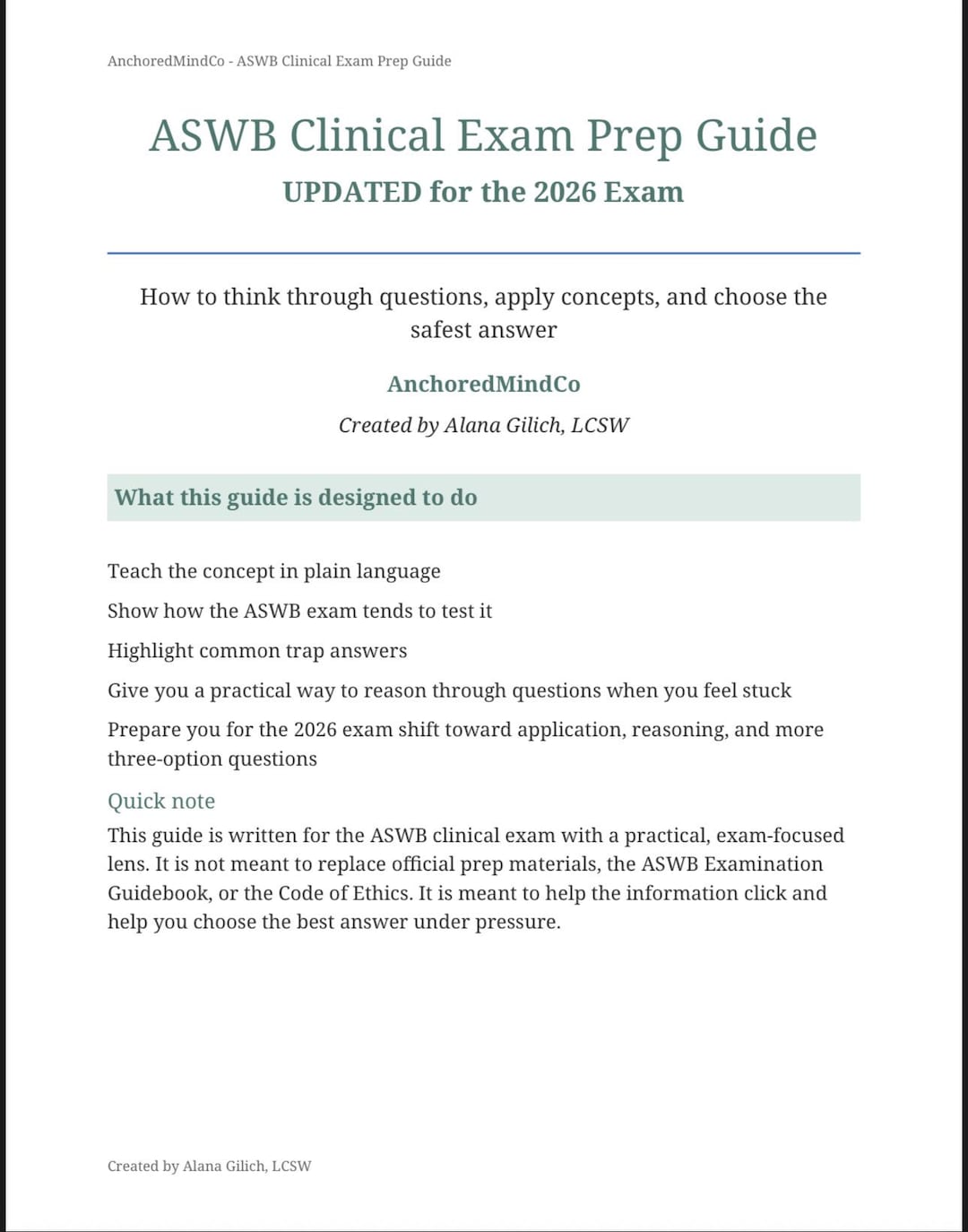 ASWB Clinical Exam Prep Guide UPDATED for 2026 | Lcsw/msw Study Guide ...