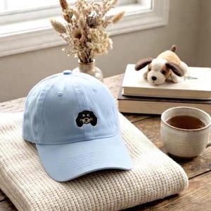 Gorra de Cavalier King Charles Spaniel negra y marrón / Gorra bordada para papá, gorra para mamá de perro, regalo de CKCS