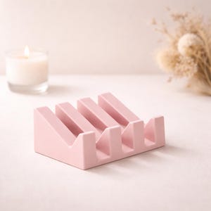 Silicone Waterfall Soap Dish | Self-Draining Rectangular Holder Tray