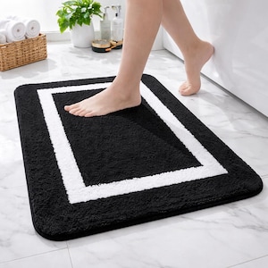 Plüsch-Mikrofaser-Badematte | Weicher, saugfähiger, rutschfester Teppich für Badezimmer