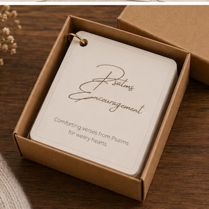 Psalms Encouragement Scripture Cards | Bible Verse Ring, Christian Gift