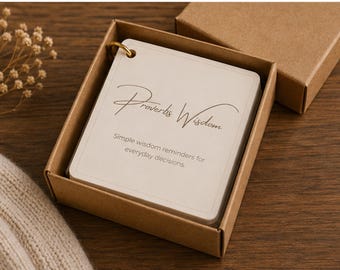 Proverbs Wisdom Scripture Card Ring | Bible Verse Memory Cards | Christian Gift | Faith Encouragement Cards