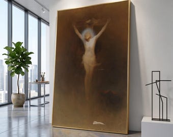 Karl Wilhelm Diefenbach (deutsch, 1851 – 1913) – Christus am Kreuz (1891)
