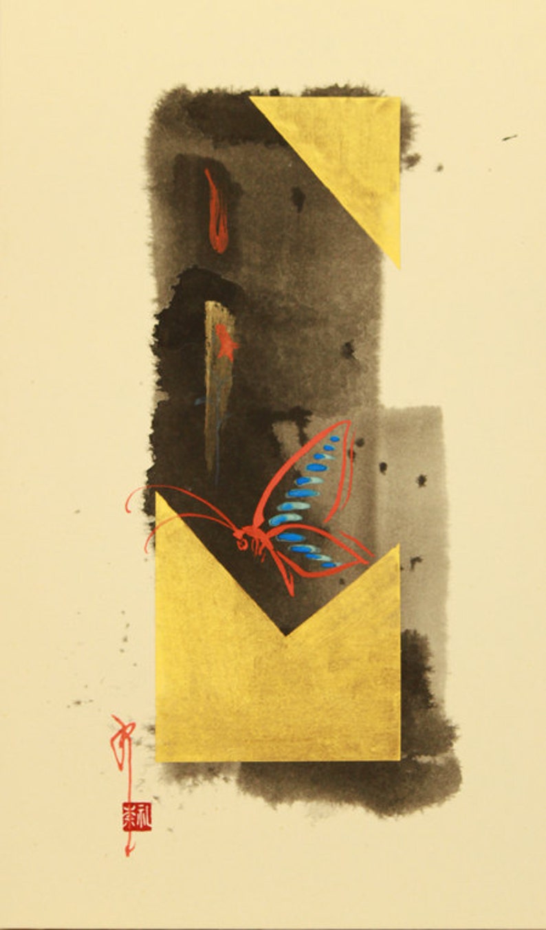 Abstract Painting Japanese Art Abstract Art Original Etsy