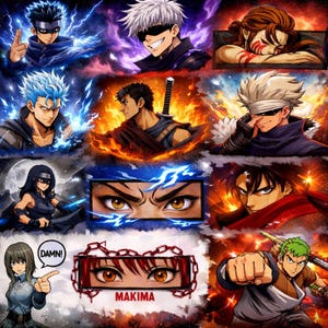 Anime-borduurbestand 1 pak van 100 ontwerpen | direct downloaden