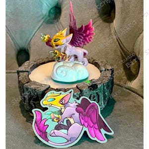 Skylanders Scratch-klistermärke med vinge och katt, vattentät vinyl