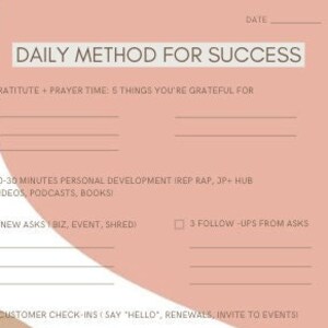 Juice Plus+ | Daily Method For Success | Printable