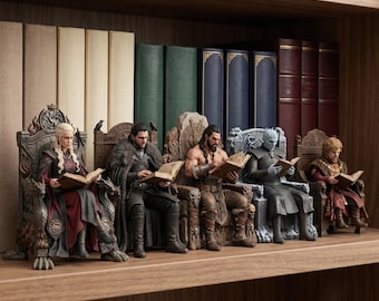 GOT Bookshelf Reading Miniatures STL Bundle (Digital Download)
