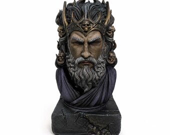 Hades Bust STL File, Greek Mythology God Statue, High Detail 3D Model (Digital Download)