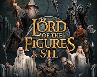 Epic Fantasy Miniatures STL Bundle | Wizard, Dark Knight, Ranger, Dwarf, Elf, Orc (Digital Download)
