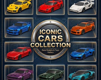 Iconic Car STL Bundle, 15-Piece 3D Printable Car Models (Digital Download)