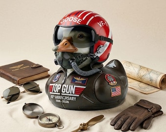 Aviator Pilot Duck Figurines, Vintage Flight Inspired Collectible Desk Decor