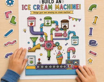Ice Cream Machine Craft Printable | STEM Inventor Activity (PDF Download)