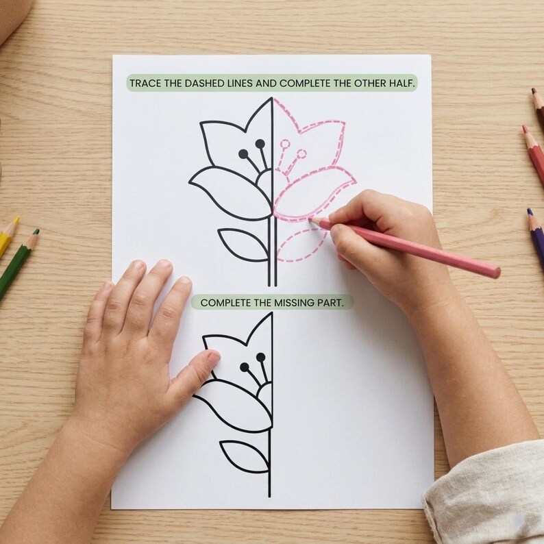 Symmetry Drawing Worksheets Lines of Symmetry Activity Trace & Complete ...