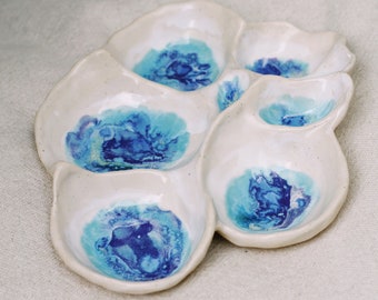 Handgemachte große Keramikschale como Schmuckhalter oder für Tapas