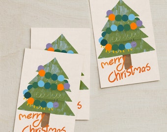 ヴァイナハツカルト | Weihnachts Raupe Frohes フェスト |  Karte zu Weihnachten mit Tannenbaum und Raupe