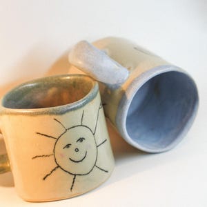 Handmade Espresso Cups – Unique Ceramic Mugs with Playful Illustrations