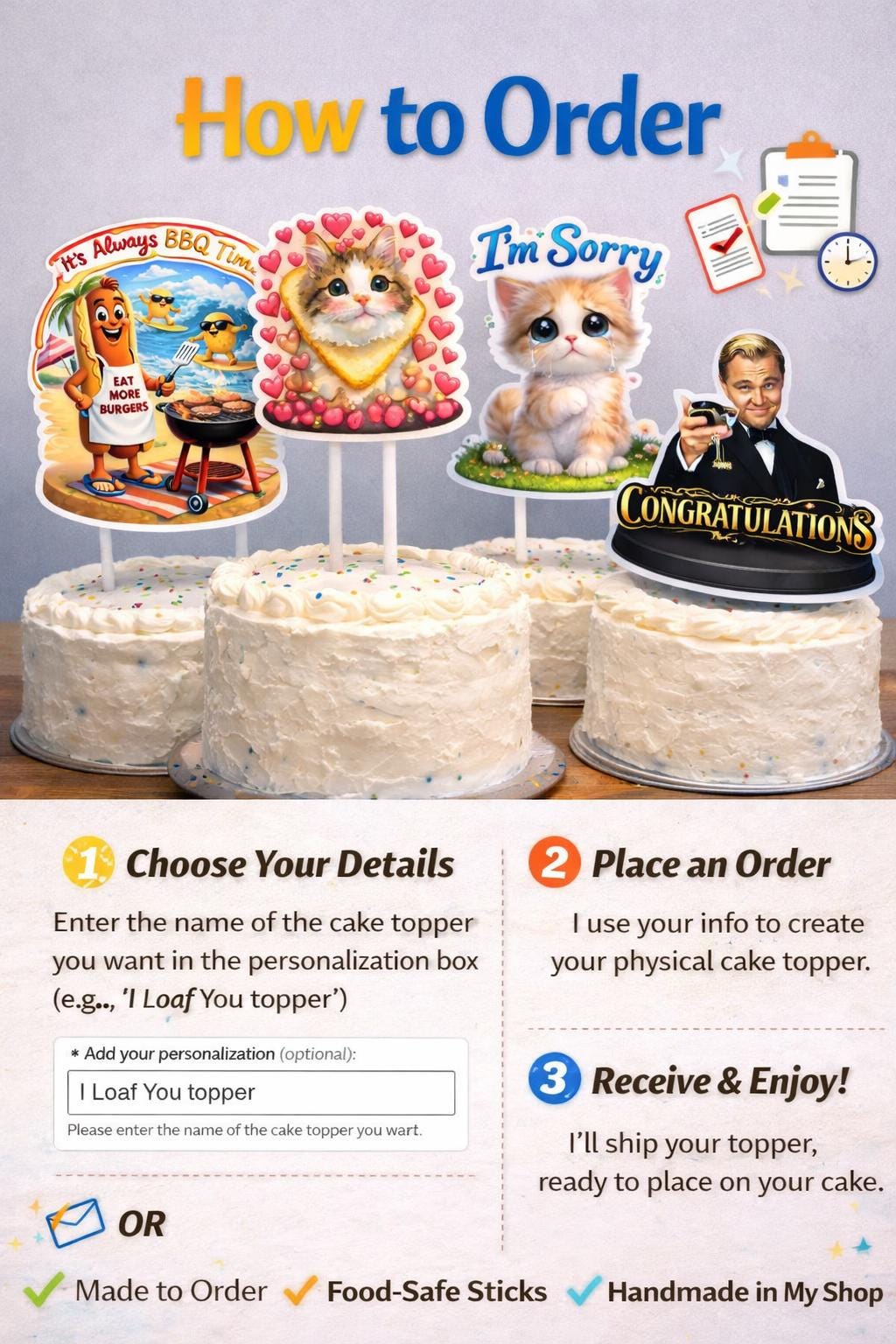 Physical Cake Topper | Turn Any Digital Cake Topper Into a Physical ...