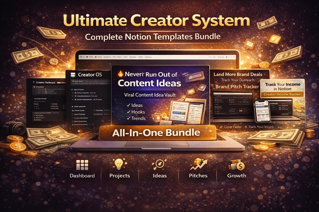 Ultimate Creator Notion Bundle | Content Planner, Growth Tracker ...