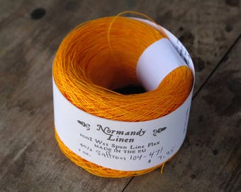 linen thread, Normandy Linen, Saffron, Gold, 40/2