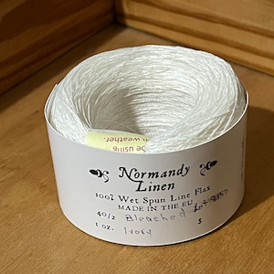 Bleached Ivory Normandy Linen 40/2 Thread