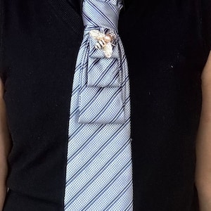 Grey Striped Tie