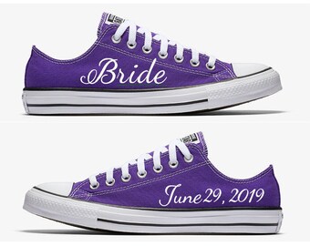 purple wedding shoes for bride