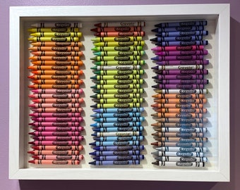 Crayola Crayon Shadowbox Frame 11" x 14" - Fun Wall Art - Kids Room - Play Room - Childs Room - Decor - Personalized