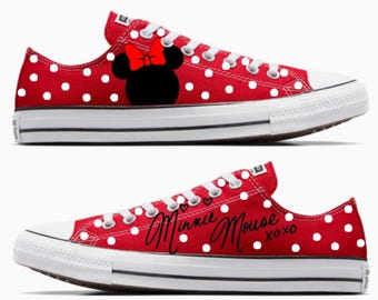 Converse Hand Painted with Minnie Signature Design