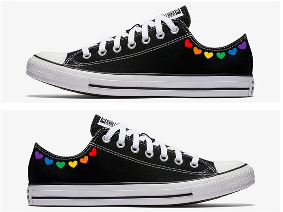 converse rainbow hearts