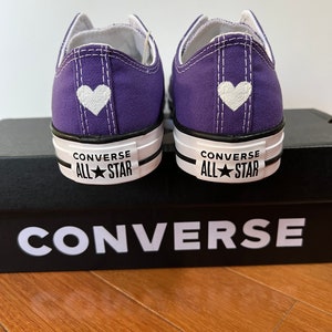 Custom Purple and White Bride Wedding Converse Personalized - Etsy