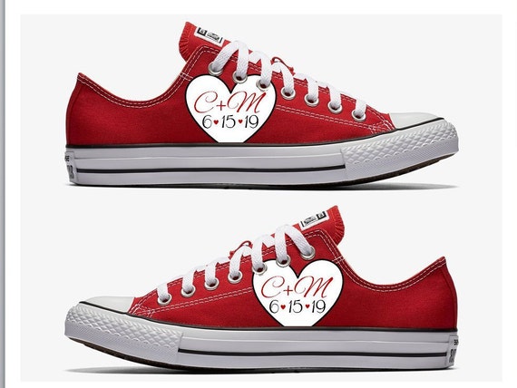 custom red converse
