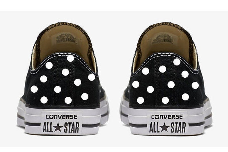 converse with heart polka dots